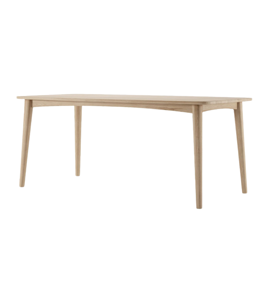 Wooden rectangular dining table.