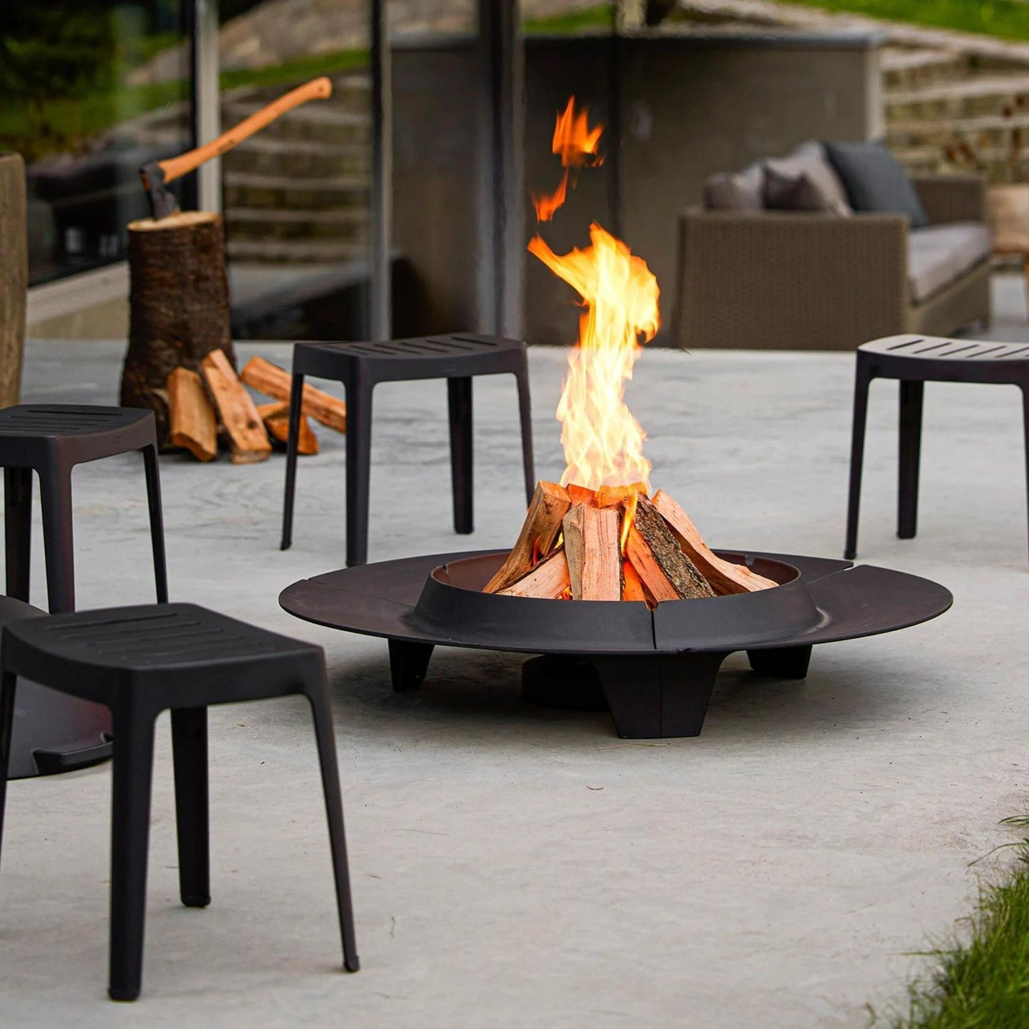 Outdoor fire pit with stools - 11400AS_4