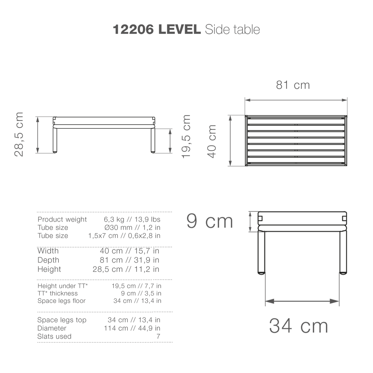 12206LEVELSidetable - High-res design detail