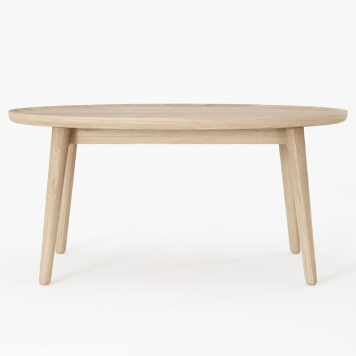 Wooden oval coffee table