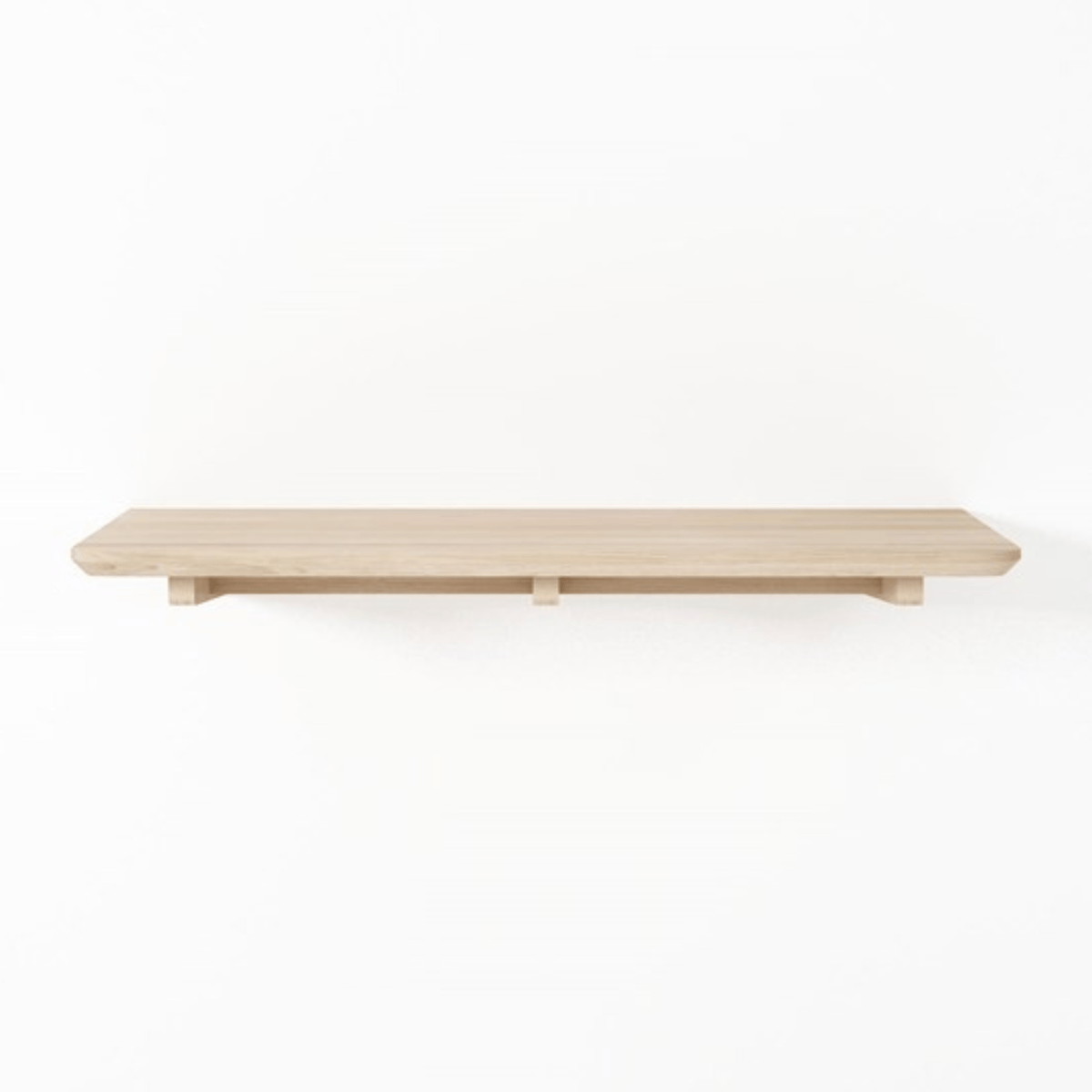 Wooden wall shelf.