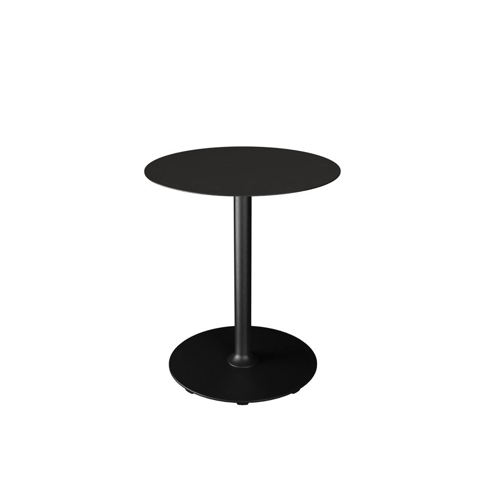 Black round side table