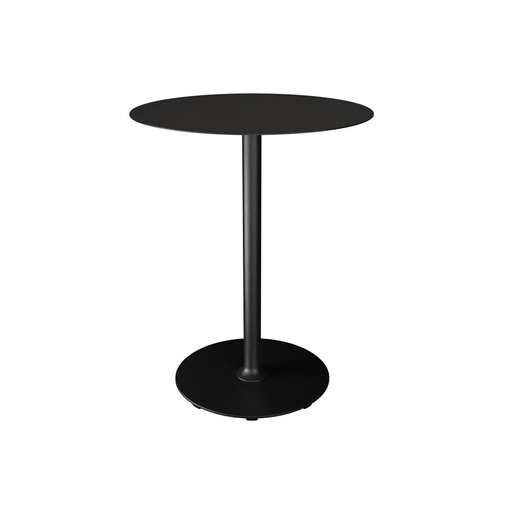 Black round table