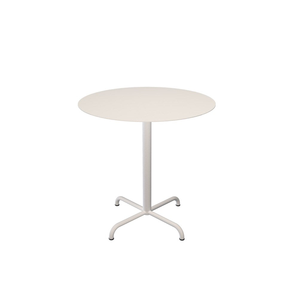 White round table.