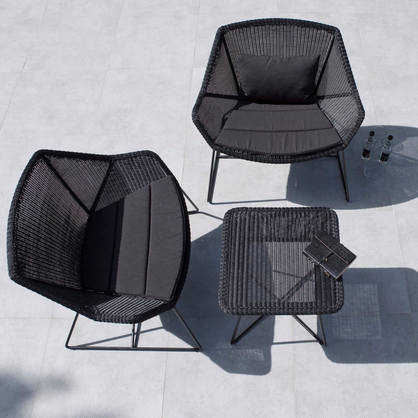 5064LS_4 Black Wicker Patio Set with Cushions