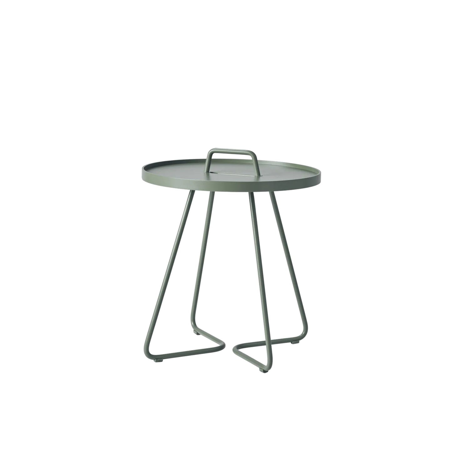 Green side table with handle - 5065ADUG