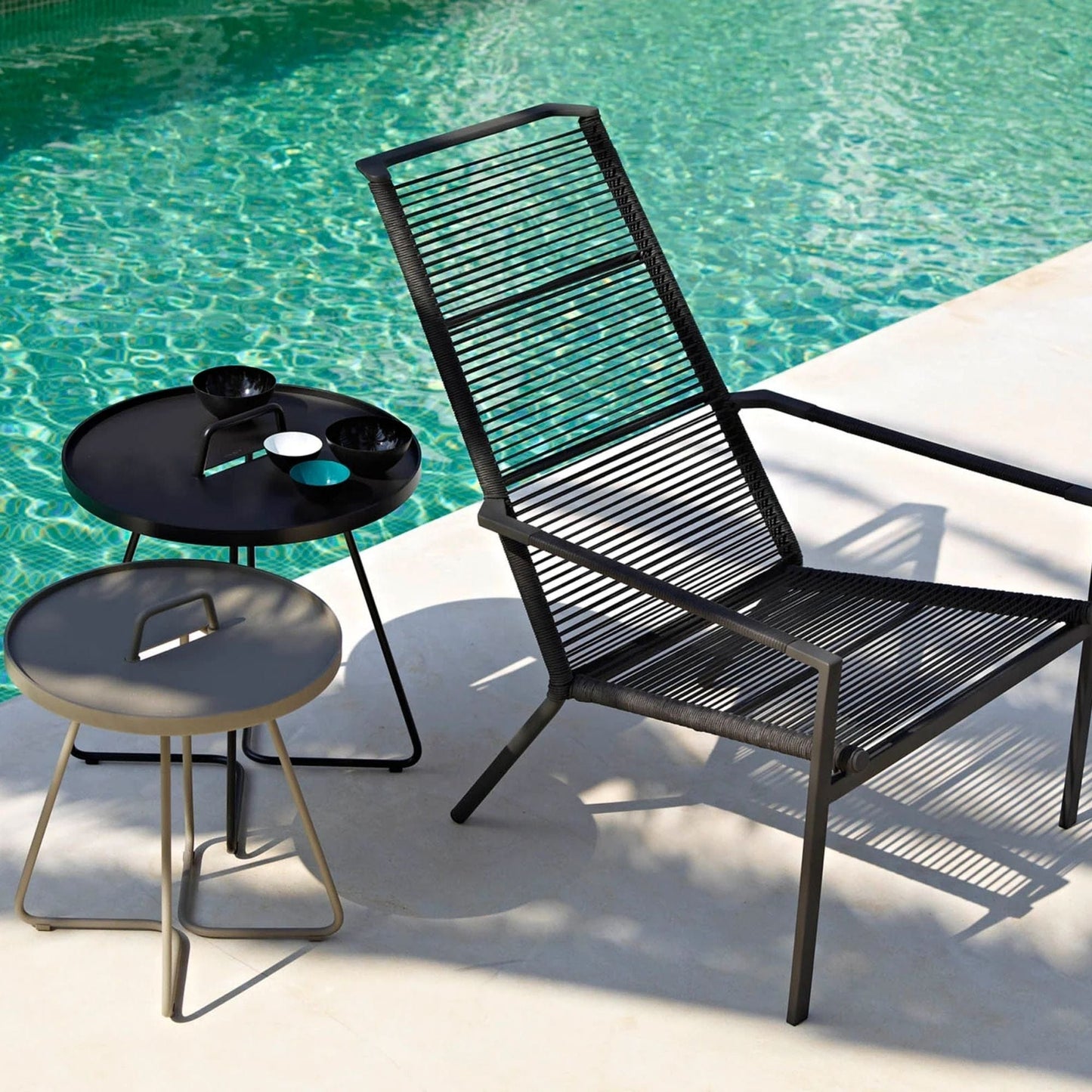 Outdoor chair & tables by pool, 5066AS_2