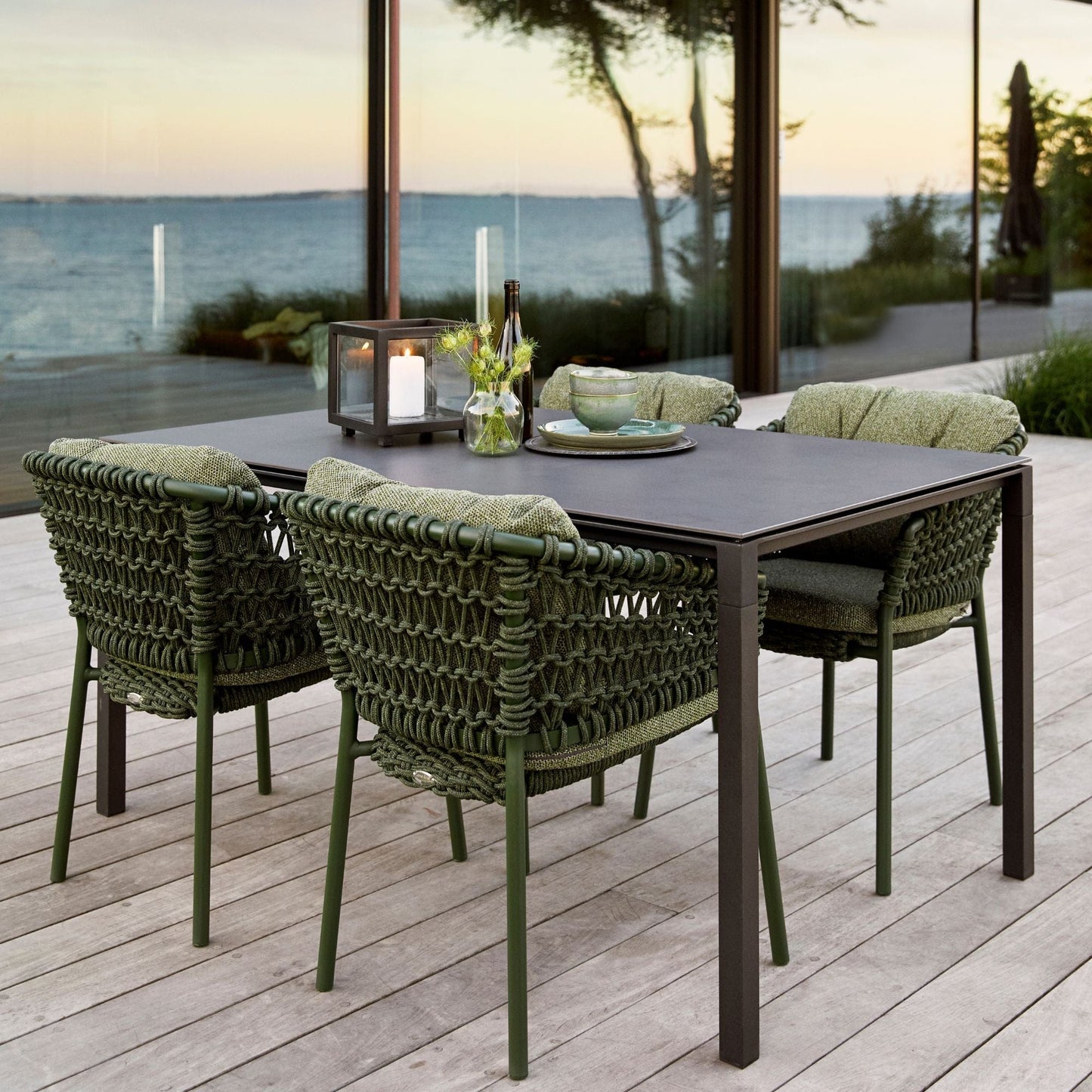 5417RODGR_3 outdoor dining set with green chairs