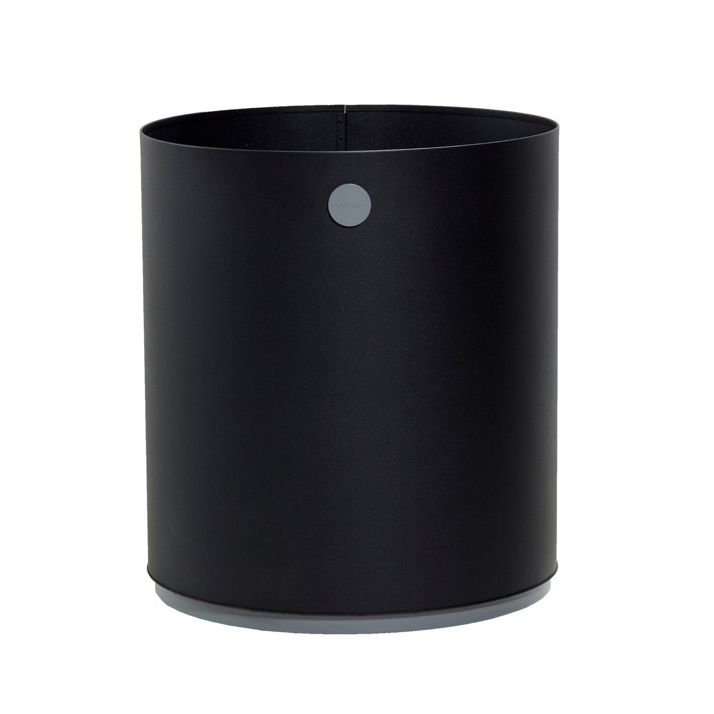 Black trash can with gray base and button - 5772ALI_1