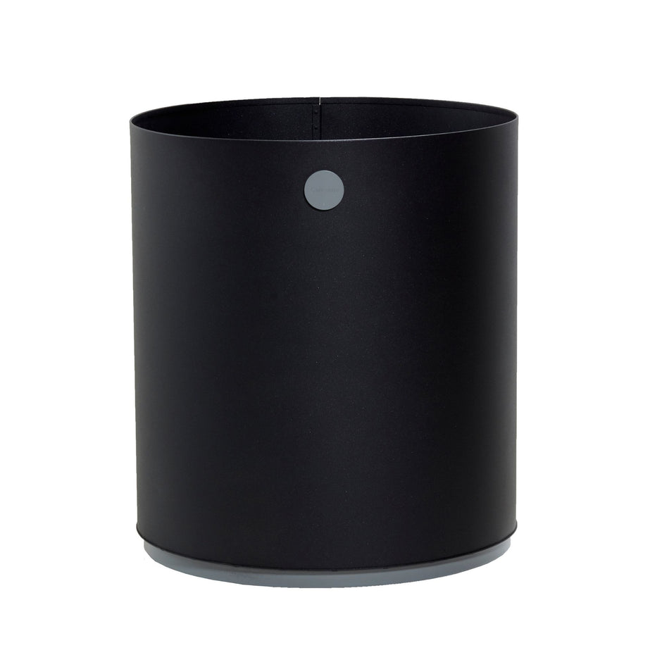 Black trash can with gray base and button - 5772ALI_1