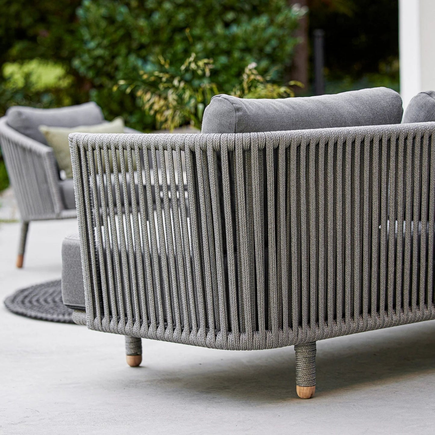Gray rope outdoor sofa and chair set, 7543ROGAITG_7