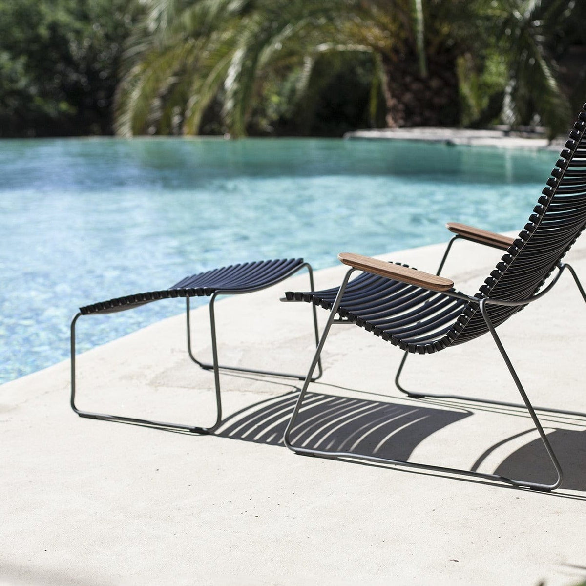 CLICK Lounge Chair with Footrest by Pool