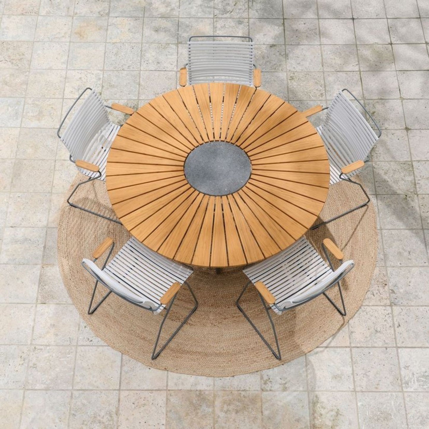 White outdoor dining set
