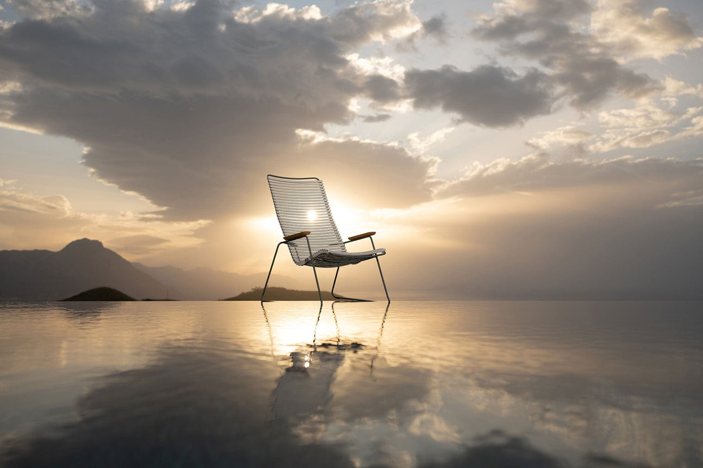 CLICK Lounge chair in muted white by HOUE
