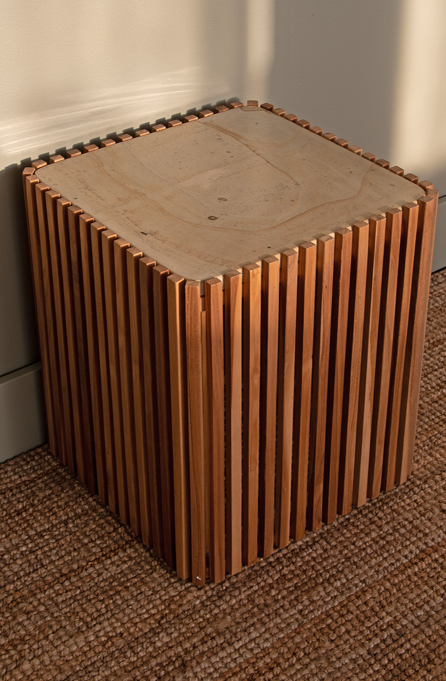 Slats Square Side Table