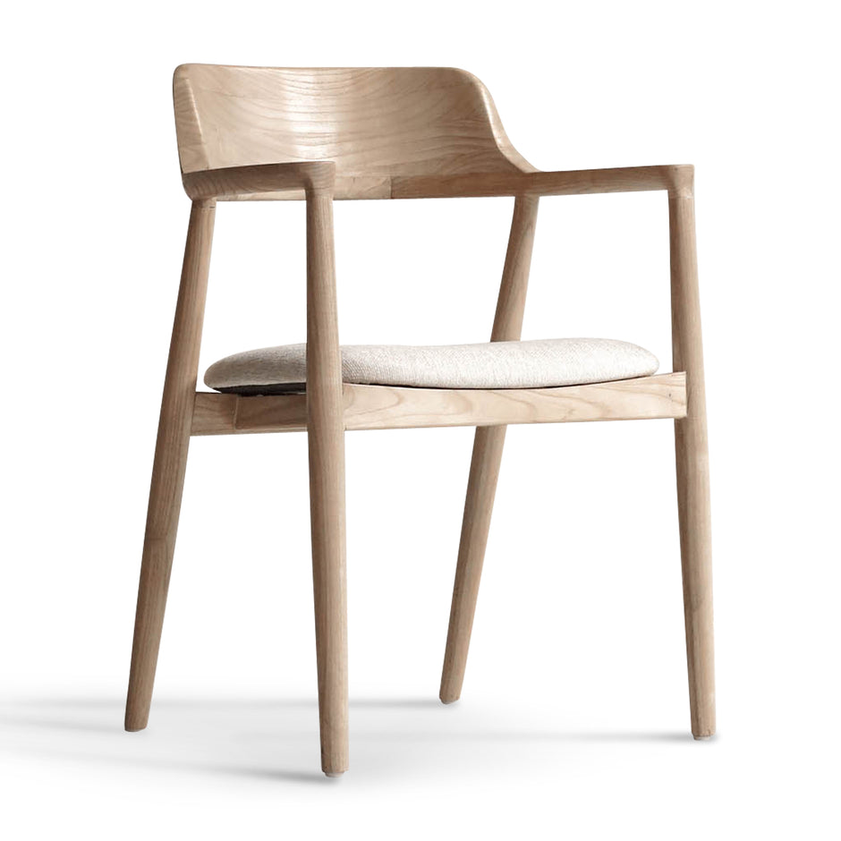 ELE100_12 Wooden Armchair with Cushioned Seat