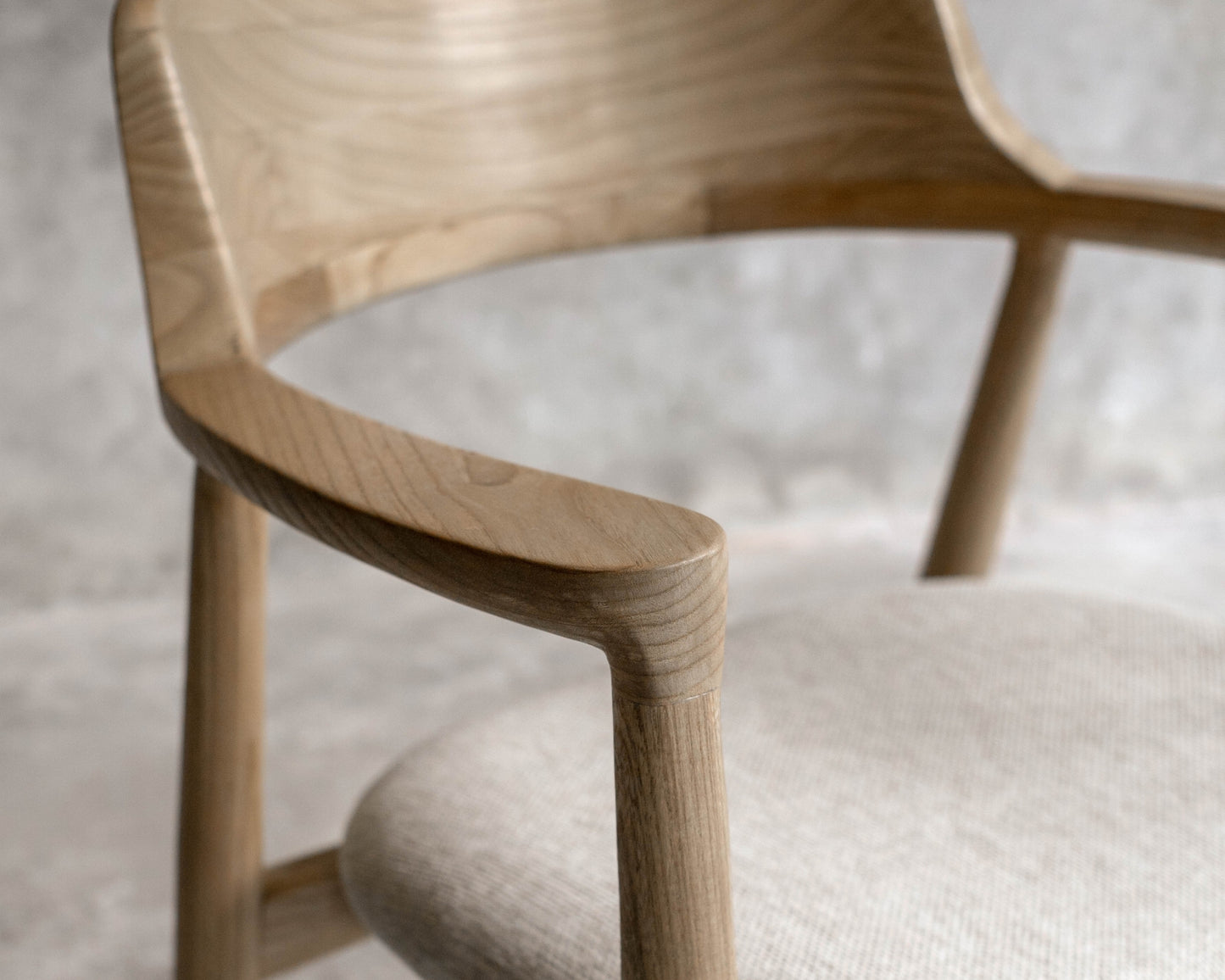 Wooden chair arm detail