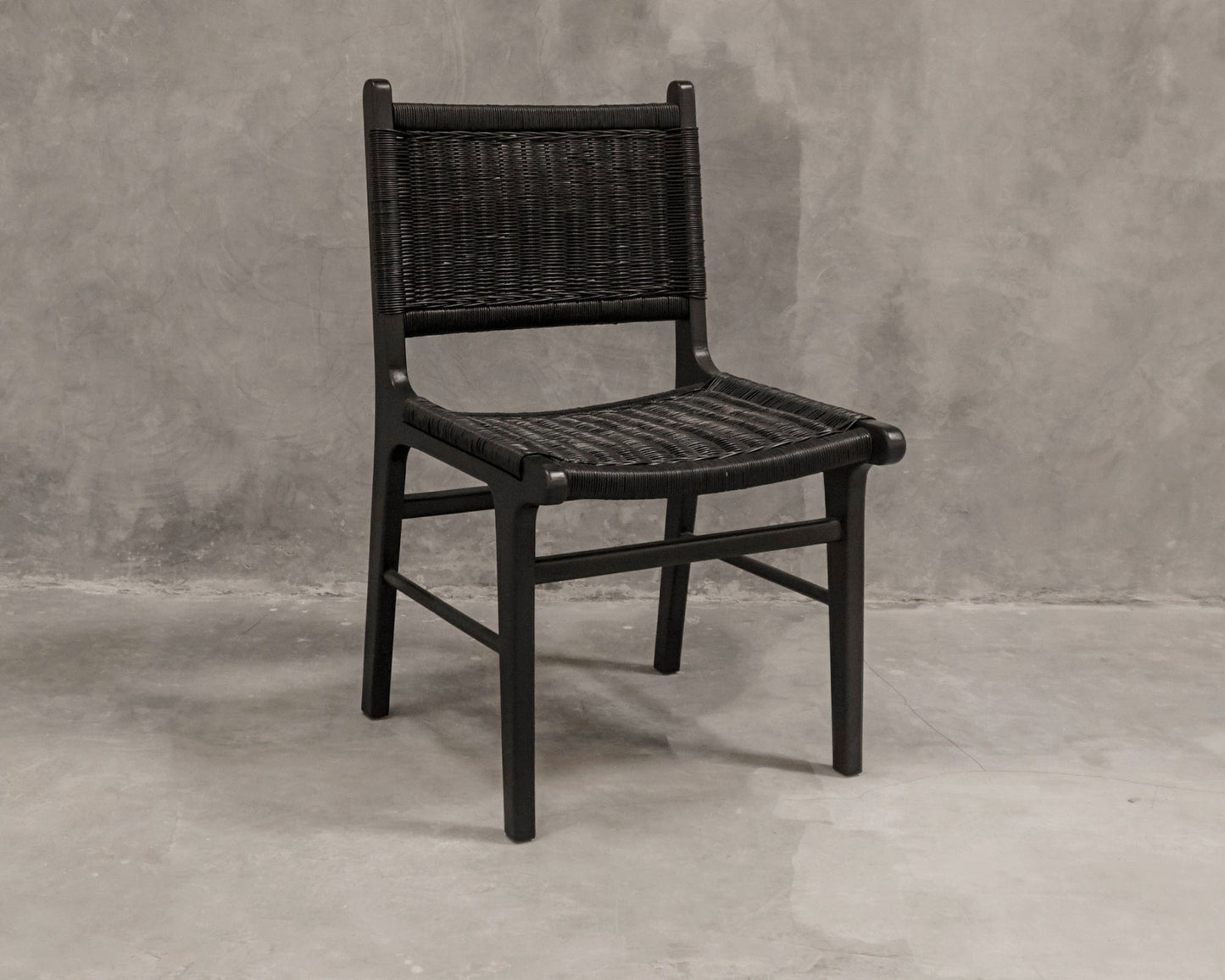 ELE102_1 Black Woven Chair