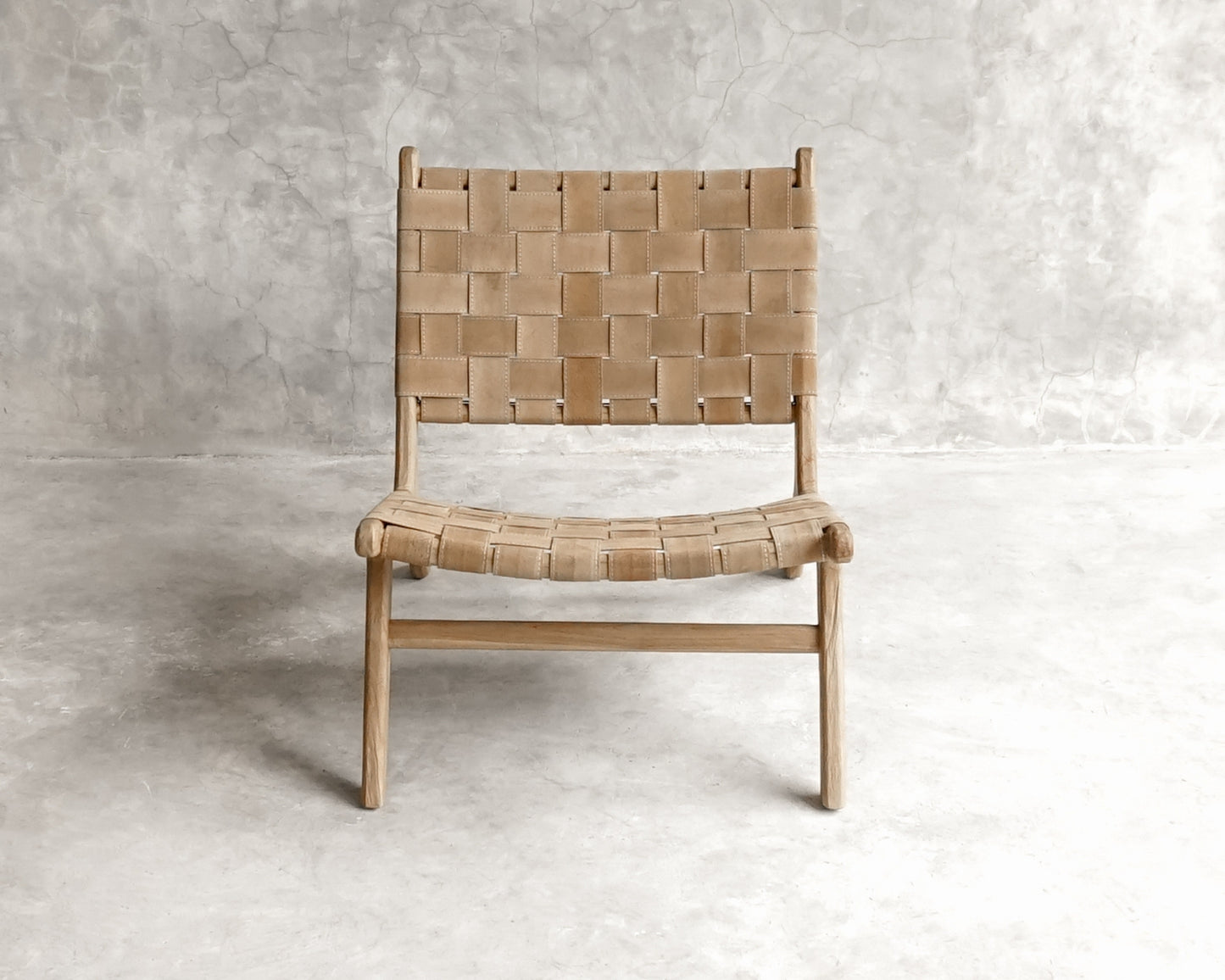 Woven leather chair