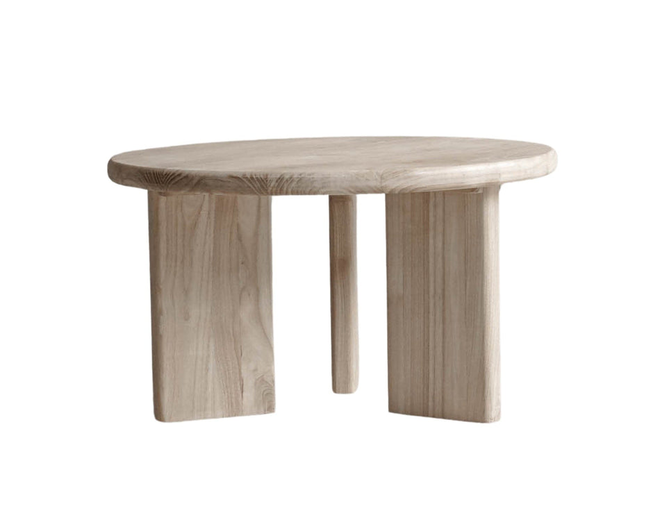 Wooden round coffee table