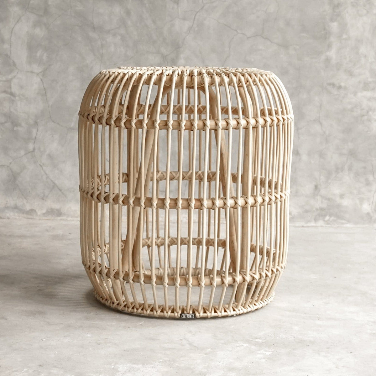 ELE116_2 Woven Rattan Side Table