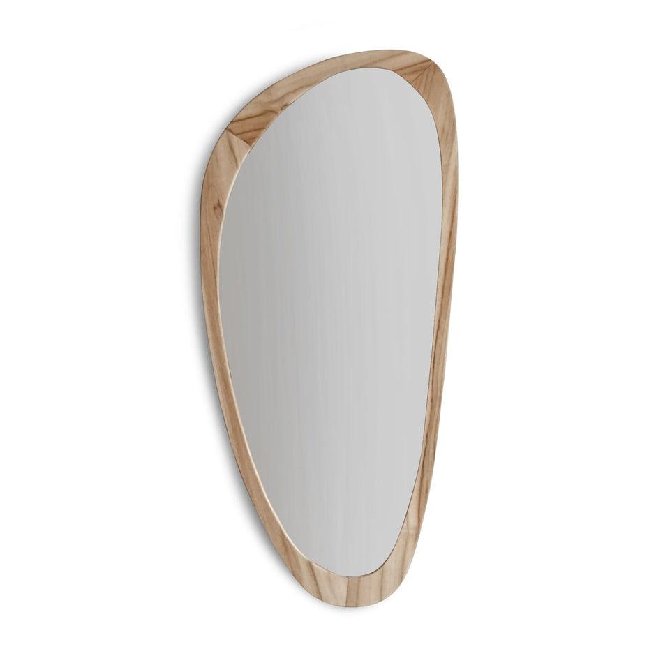 Wooden framed asymmetrical mirror ELE122