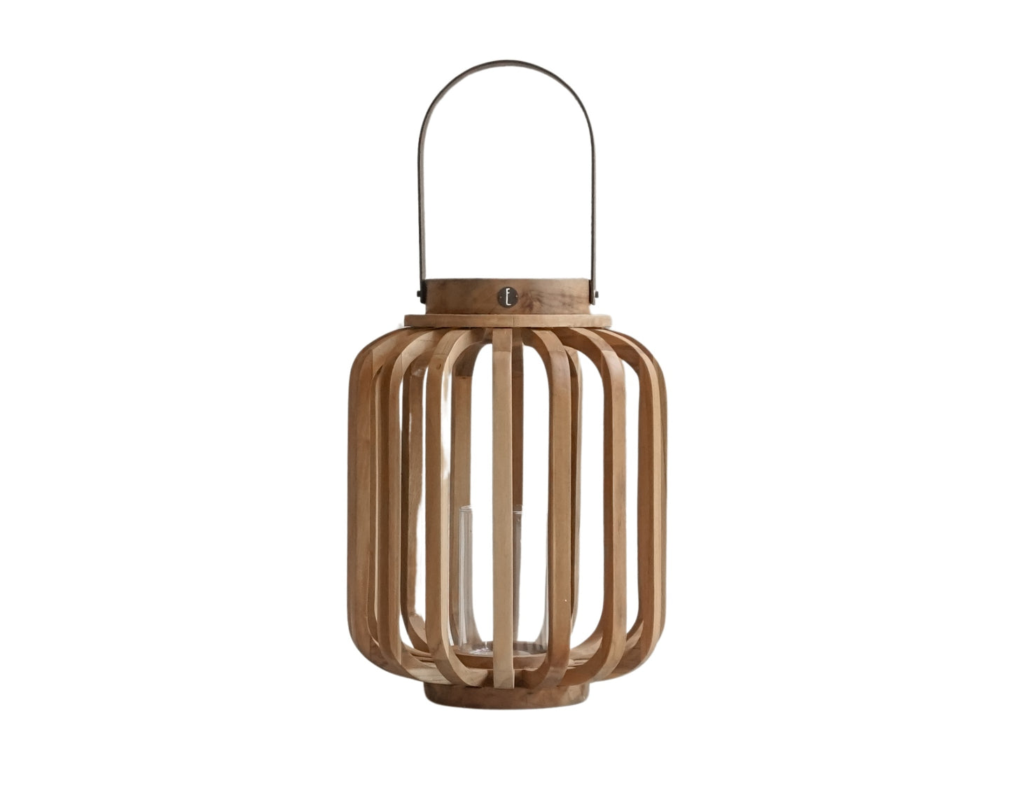 Wooden lantern with handle