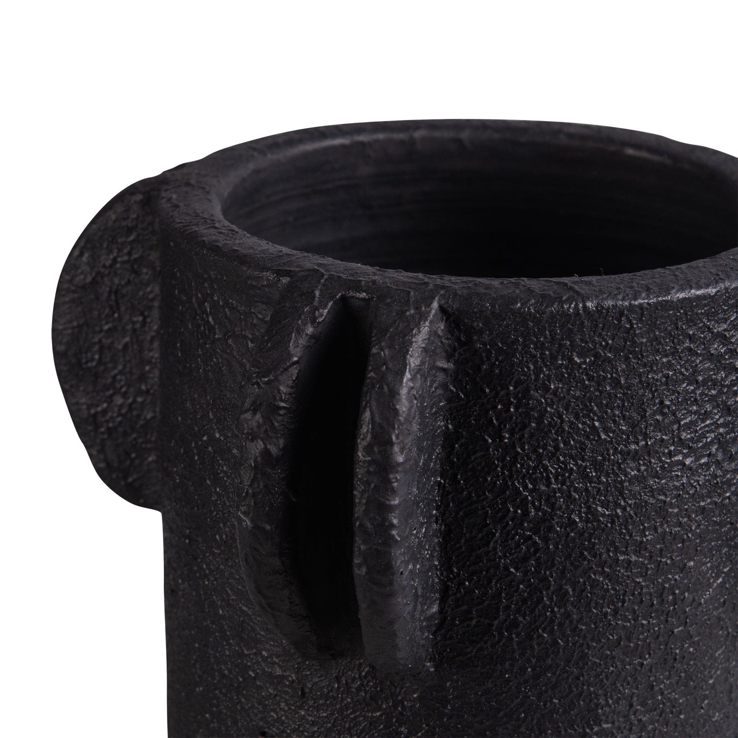 ELE134__2 Black textured vase detail