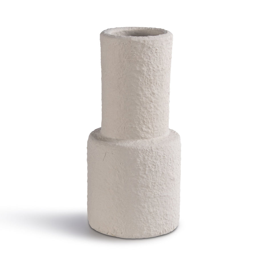 Textured white vase