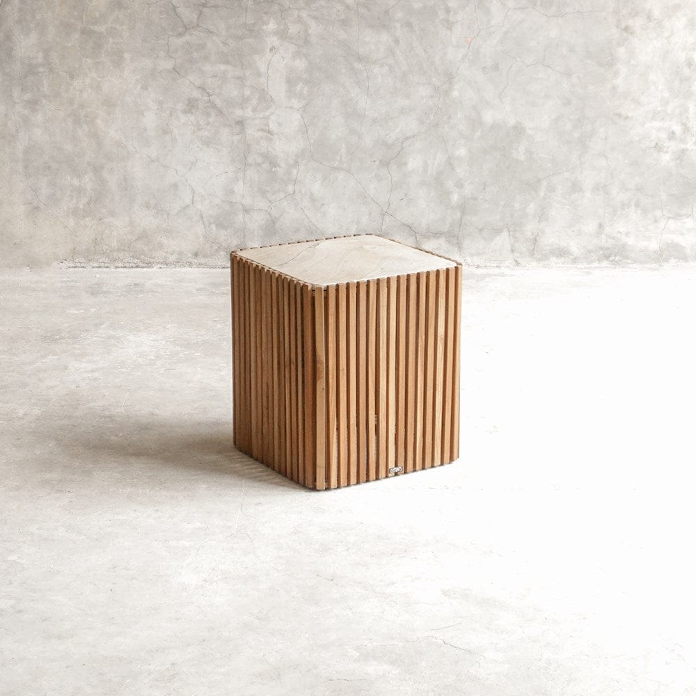 ELE148-1 Wooden Cube Side Table
