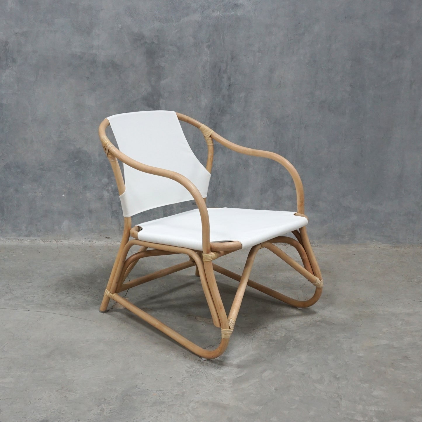 ELE152-2 Rattan Chair with White Seat