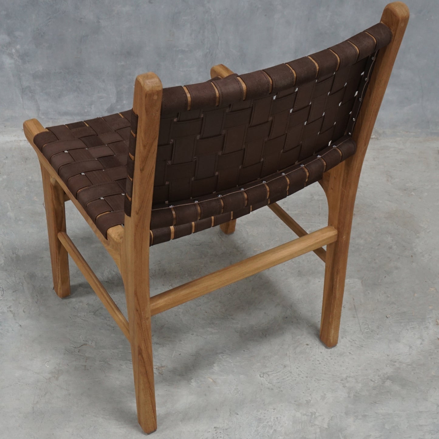 Strap Dining Chair Dark Brown