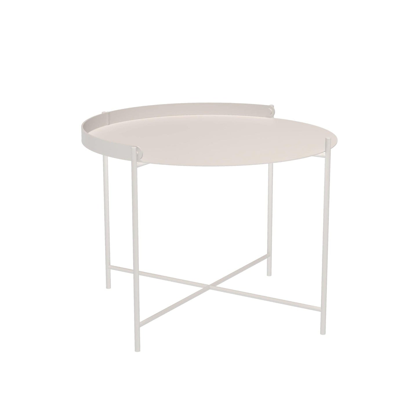 White metal Edge Tray Table