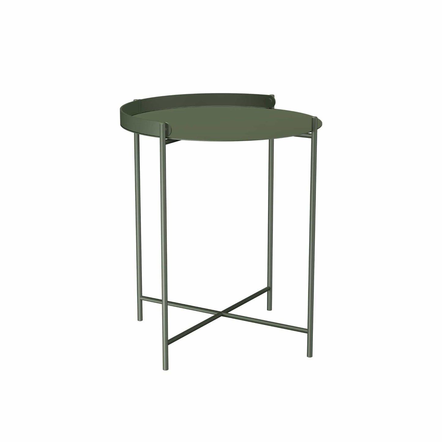 Olive green small tray table