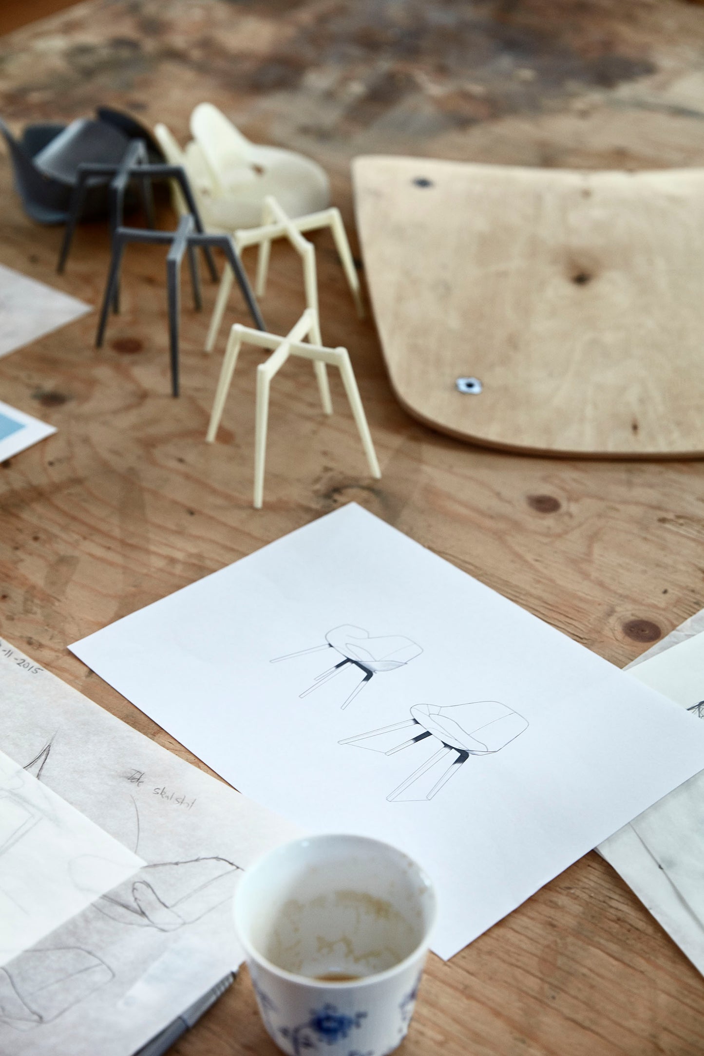 HOUE FALK Chair drawings and models