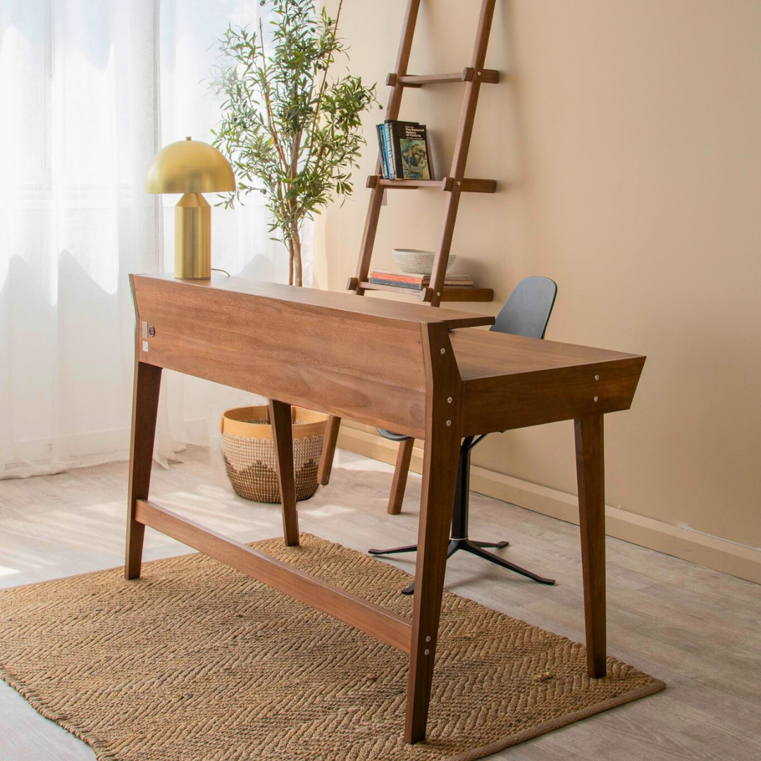Friday's modern wooden desk in home office