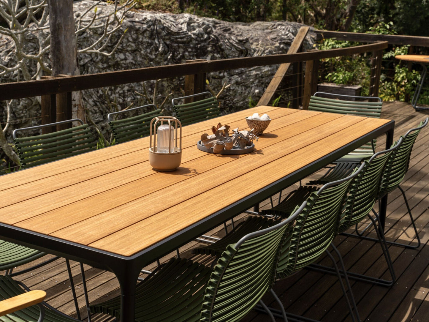 GreenClickFourDiningSet_7 outdoor dining table and chairs