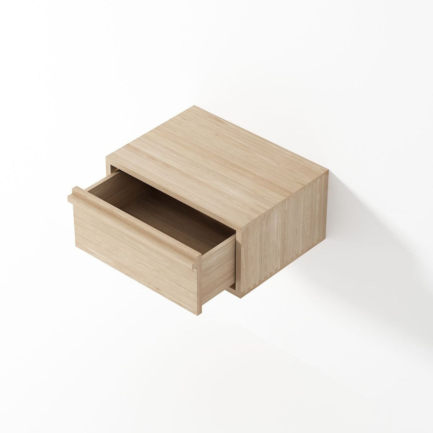 KAE01O-TOP modern floating nightstand with open drawer