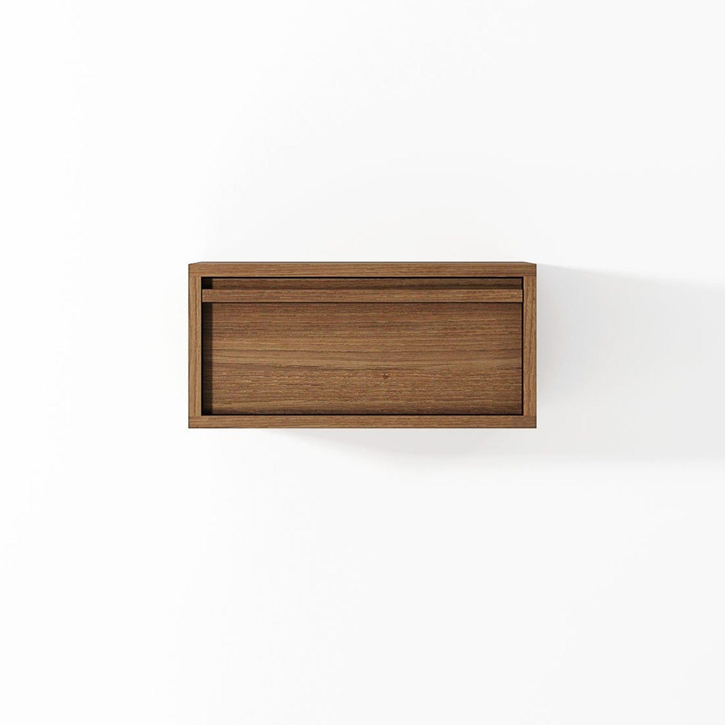 Modern floating wood cabinet