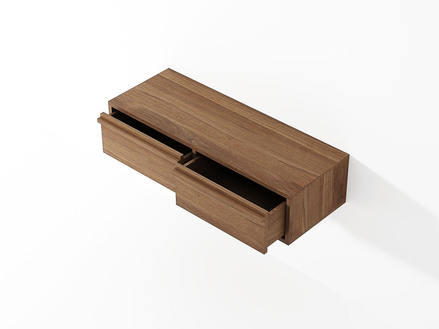 KAE02T-4 wooden floating drawer unit with open drawers