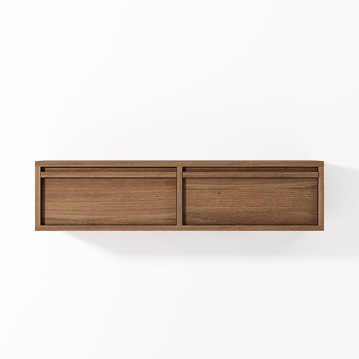 Wooden wall-mounted cabinet with two drawers