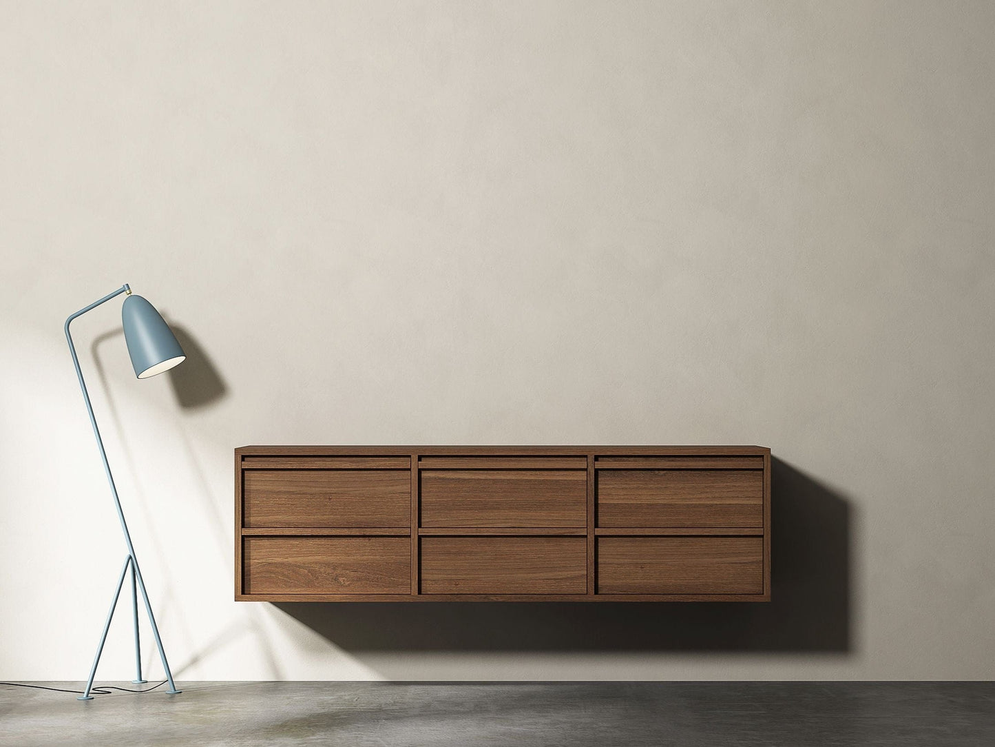 KAE06T-INSITU modern wooden dresser with lamp