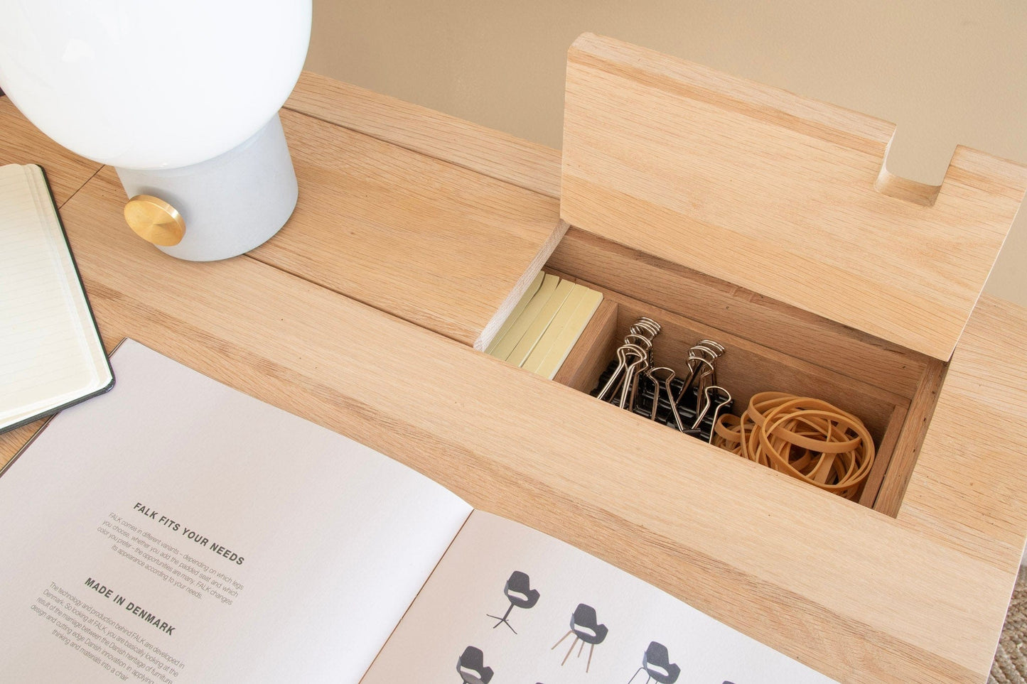 Wooden desk with storage, KCC01O_03