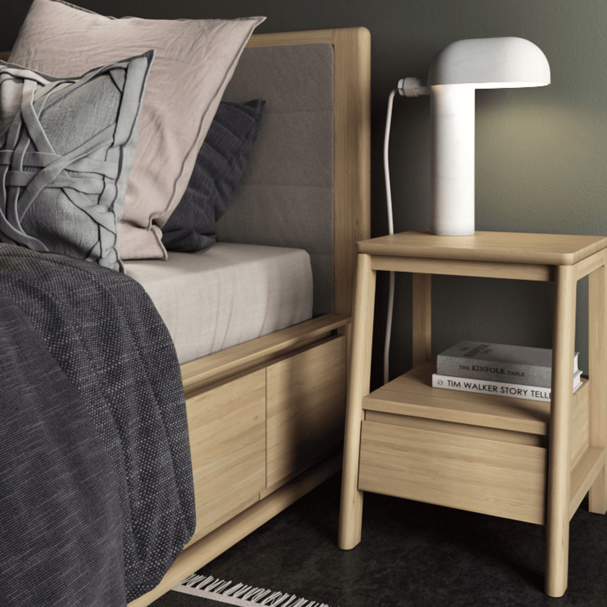 KCC25O-INSITU bedroom with bedside table and lamp