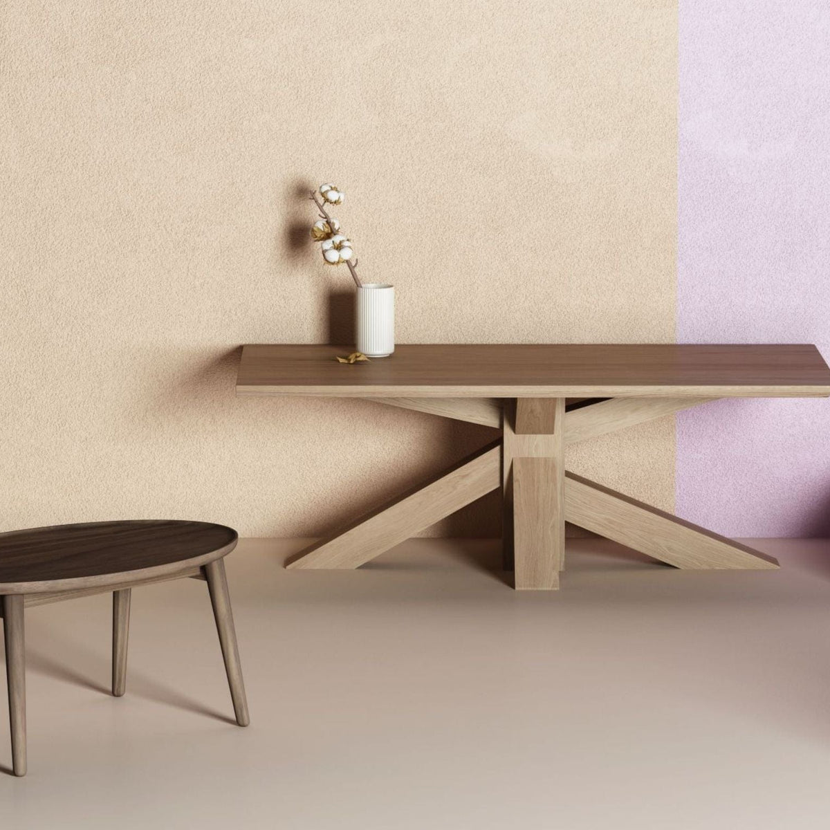 KKI02T - modern wooden table and coffee table set