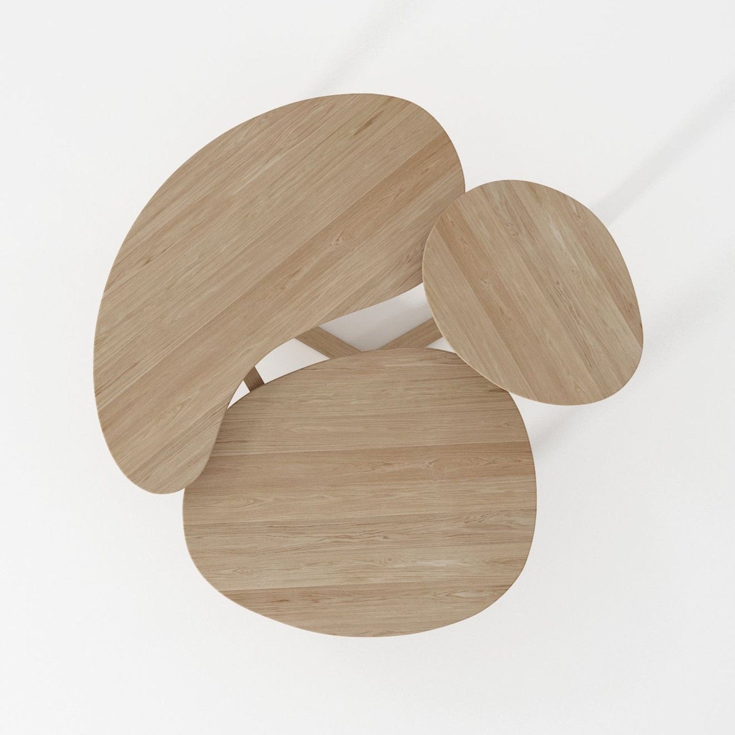 KLP01O-1 Wooden coffee table set, top view.