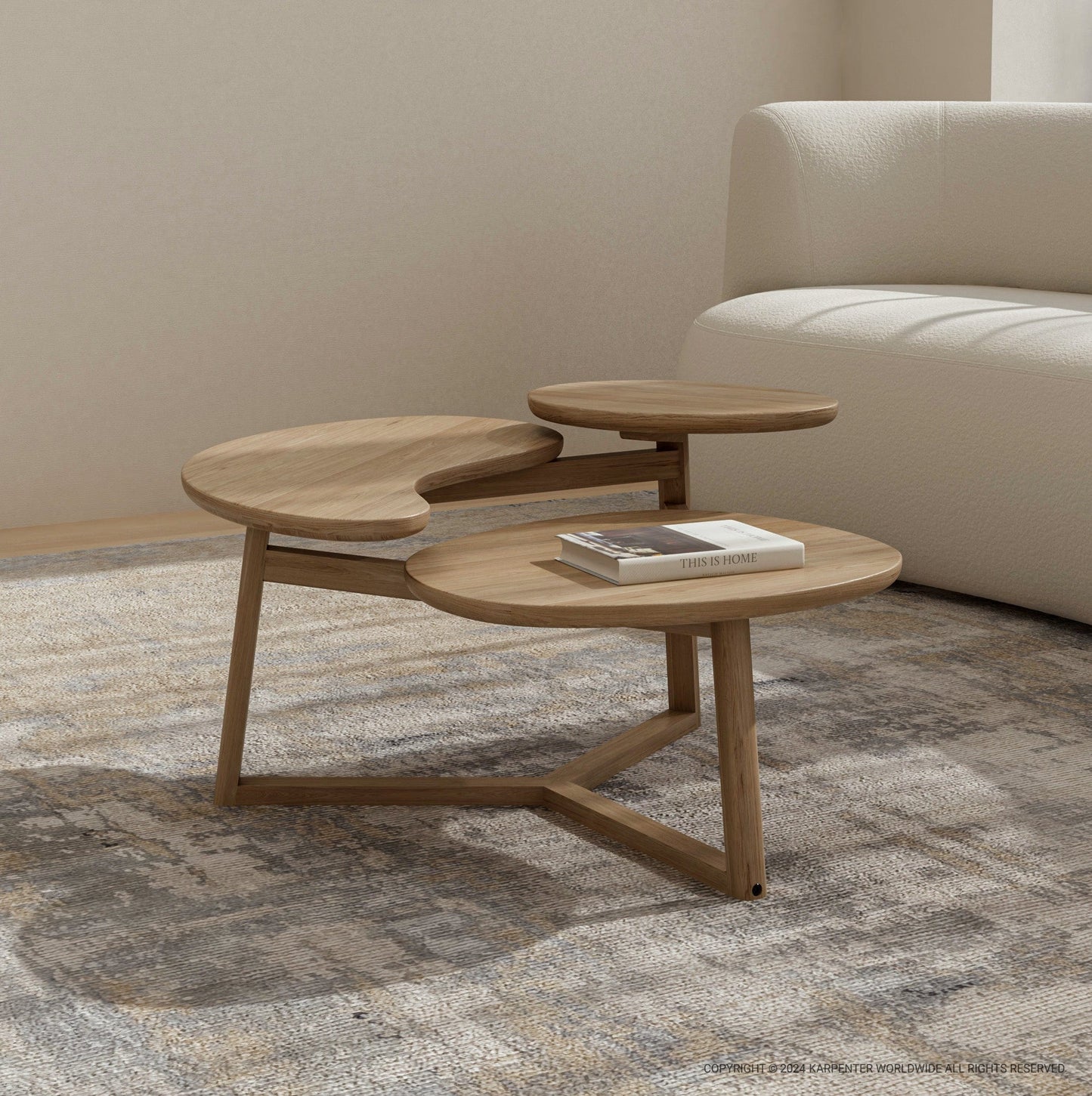 KLP01O-INSITU wooden coffee table with unique design
