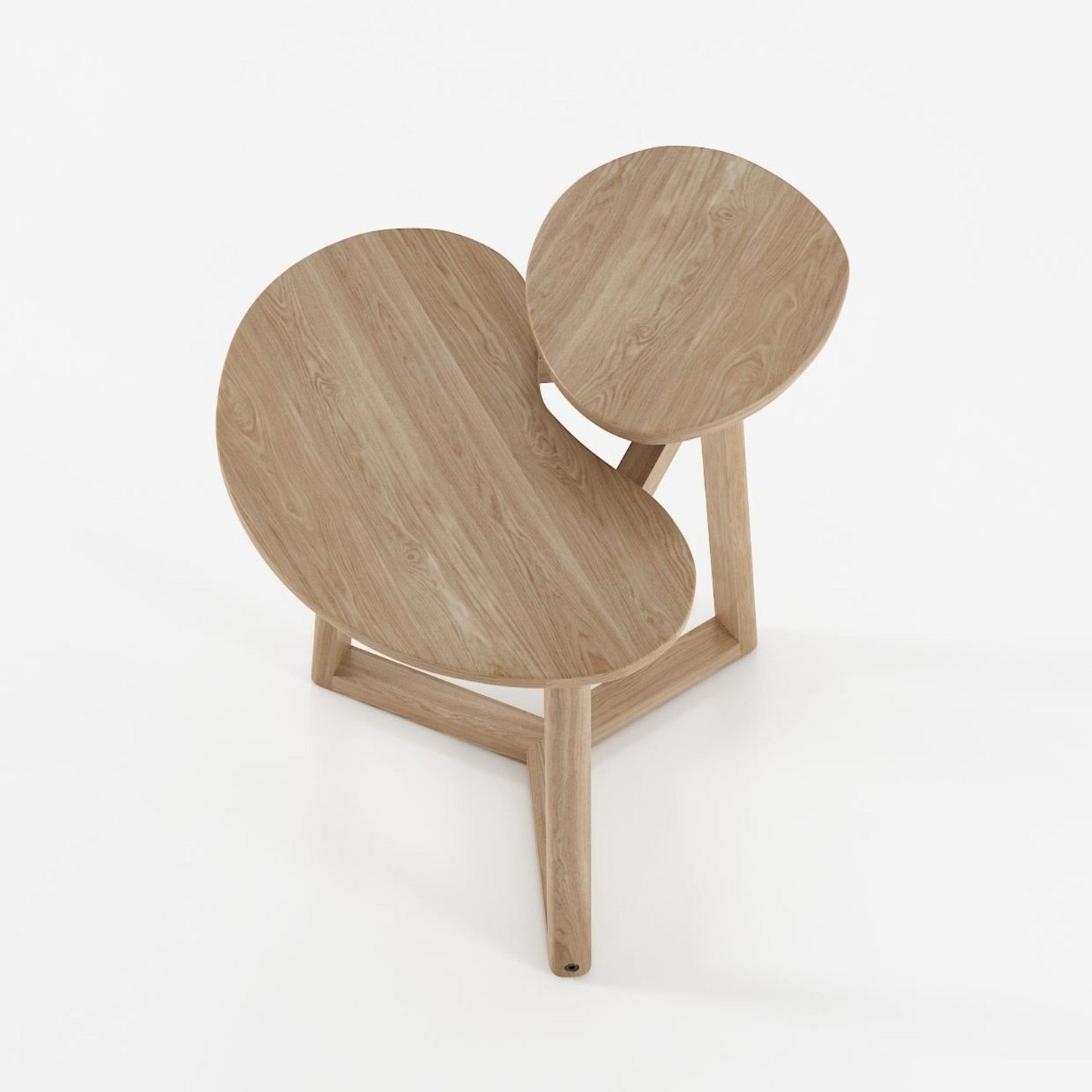 KLP02O-1 wooden side table with organic shapes