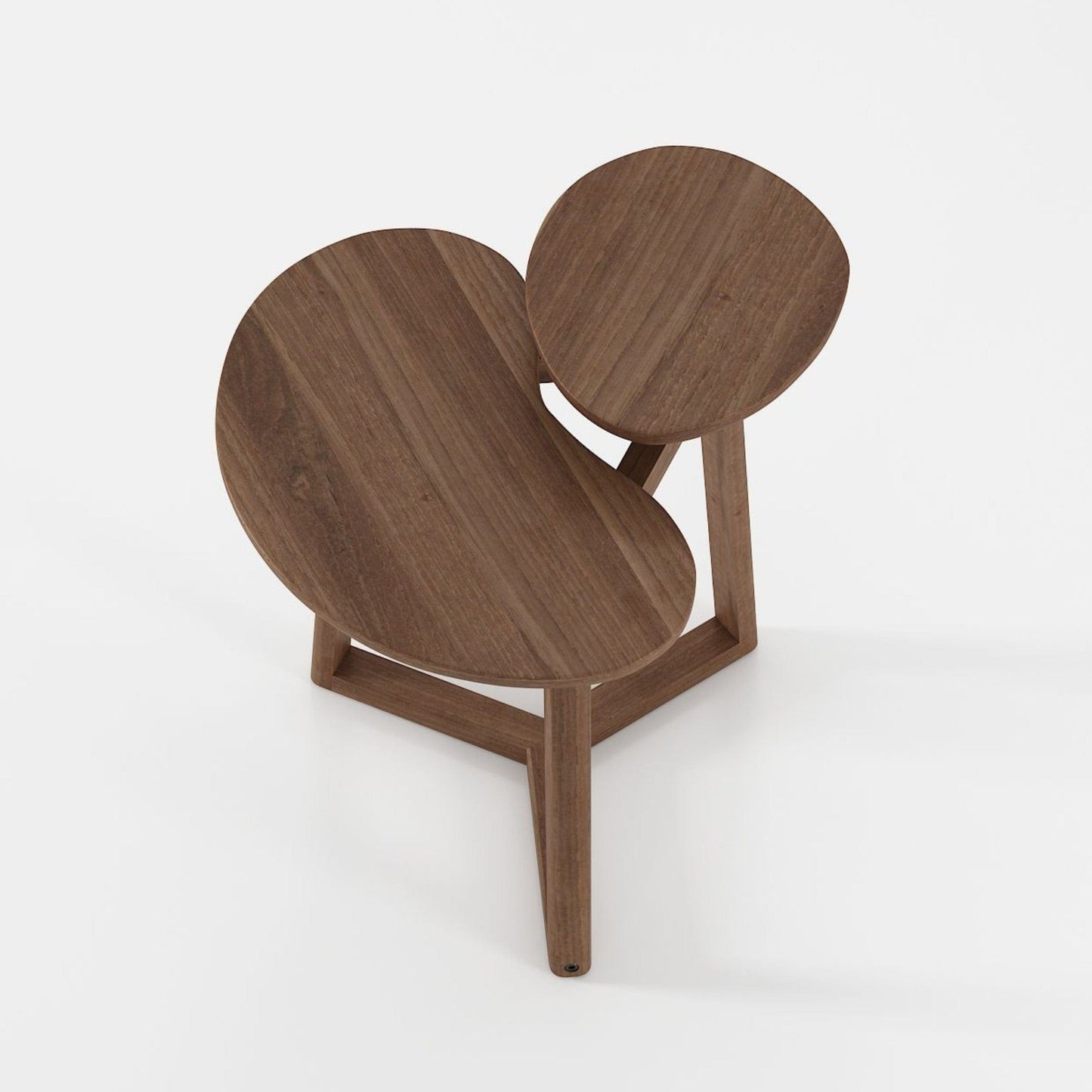 KLP02T-1 Wooden side table with organic shapes