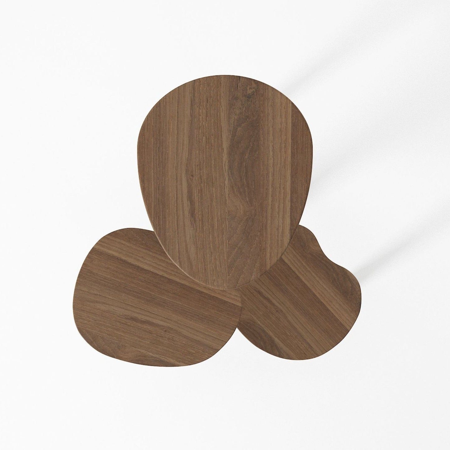 Unique wooden side table with organic shape